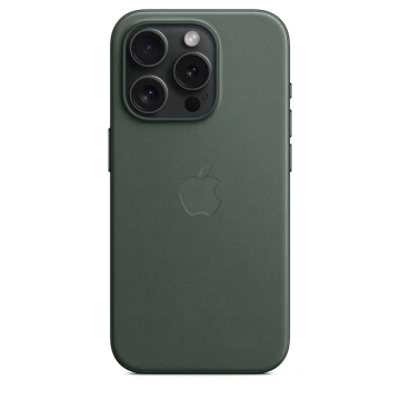 Накладка Apple FineWoven Case с MagSafe для iPhone 15 Pro, зелёный
