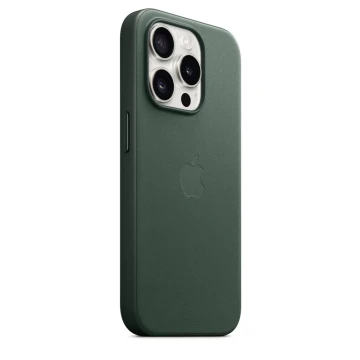 Накладка Apple FineWoven Case с MagSafe для iPhone 15 Pro, зелёный