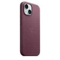 Накладка Apple FineWoven Case с MagSafe для iPhone 15 Plus, бордовый