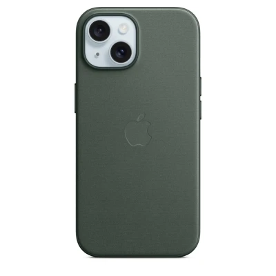 Накладка Apple FineWoven Case с MagSafe для iPhone 15, зелёный