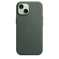 Накладка Apple FineWoven Case с MagSafe для iPhone 15, зелёный