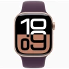Apple Watch Series 10 42mm, Rose Gold Aluminum, Case with Sport Band, Plum, M/L