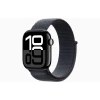 Apple Watch Series 10 42mm, Jet Black Aluminum, Case with Textile Sport Loop, Ink
