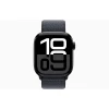 Apple Watch Series 10 42mm, Jet Black Aluminum, Case with Textile Sport Loop, Ink