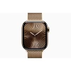 Apple Watch Series 10 46mm, Gold Titanium, Stainless Steel Milanese Loop, Gold, S/M