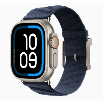 Apple Watch Hermès Ultra 2, Natural Titanium, Hermès Bleu Nuit En Mer