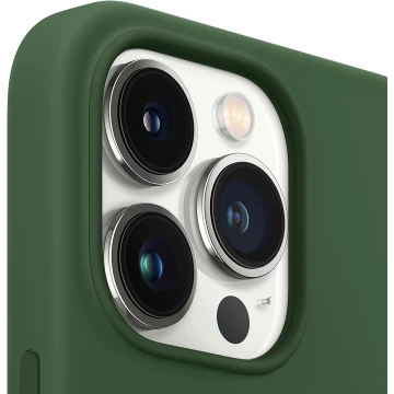 Чехол Silicone Case для iPhone 13 Pro Max, силикон, "клевер"