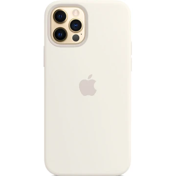 Чехол Silicone Case для iPhone 12/12 Pro, cиликон, белый