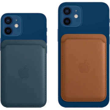Чехол-бумажник Apple MagSafe для iPhone 12 / 12 Pro, кожа, «балтийский синий»