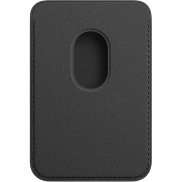Чехол-бумажник Apple MagSafe для iPhone 12 / 12 Pro, кожа, чёрный