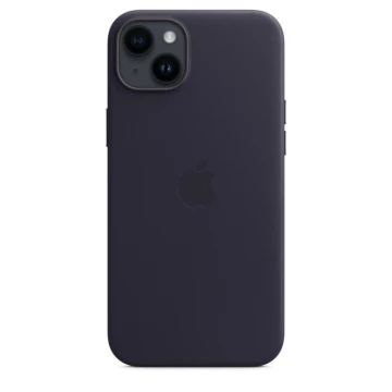 Кожаный чехол Leather Case для iPhone 14, "чёрный"