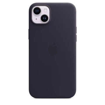 Кожаный чехол Leather Case для iPhone 14, "чёрный"