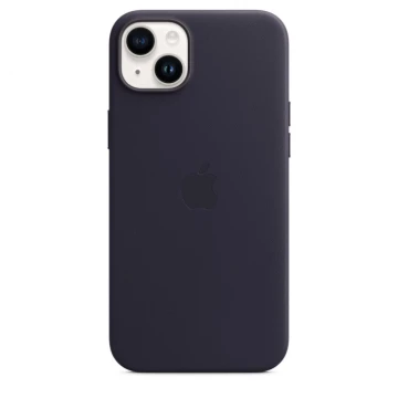Кожаный чехол Leather Case для iPhone 14, "чёрный"