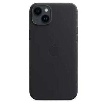 Кожаный чехол Leather Case для iPhone 14, "тёмная ночь"