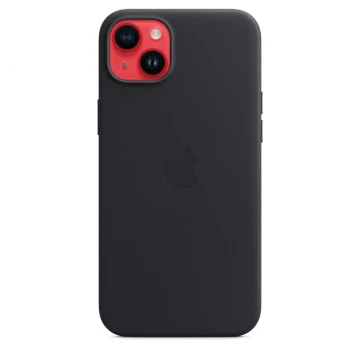 Кожаный чехол Leather Case для iPhone 14, "тёмная ночь"