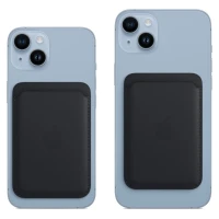 Кожаный кошелёк для iPhone 15 Plus с MagSafe, "тёмно-коричневый"