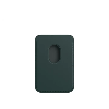 Кожаный кошелёк для iPhone 14 с MagSafe, "зелёный лес"