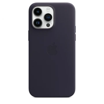 Кожаный чехол Leather Case для iPhone 14 Pro Max, "тёмно-фиолетовый"