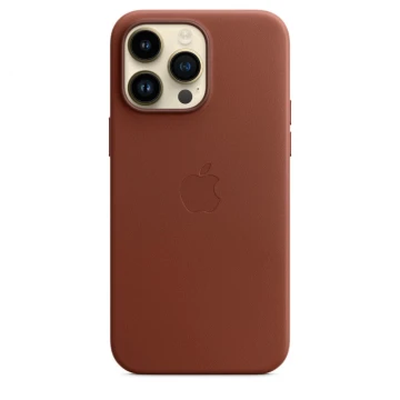 Кожаный чехол Leather Case для iPhone 14 Pro Max, "коричневый"