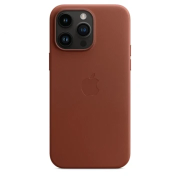 Кожаный чехол Leather Case для iPhone 14 Pro Max, "коричневый"