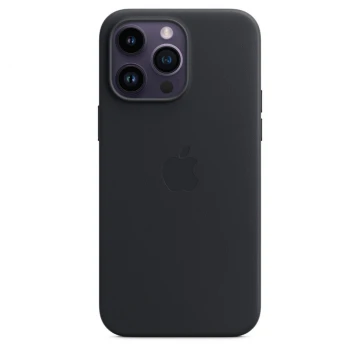 Кожаный чехол Leather Case для iPhone 14 Pro Max, "тёмная ночь"