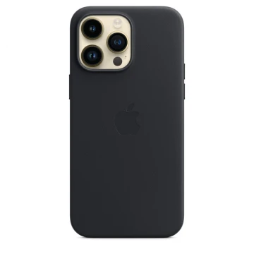 Кожаный чехол Leather Case для iPhone 14 Pro Max, "тёмная ночь"