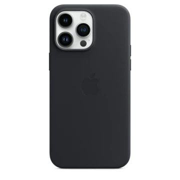 Кожаный чехол Leather Case для iPhone 14 Pro Max, "тёмная ночь"