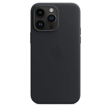 Кожаный чехол Leather Case для iPhone 14 Pro Max, "тёмная ночь"