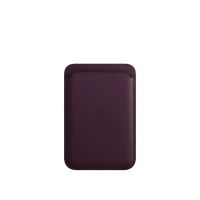 Кожаный кошелёк для iPhone 14 Pro с MagSafe, "тёмно-вишнёвый"