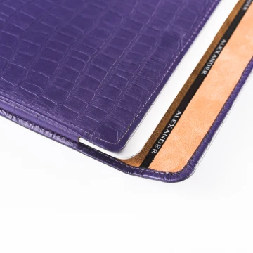 Чехол-конверт Alexander для MacBook Pro 13"/ Air 13" NEW, кожа, кроко, фиолетовый