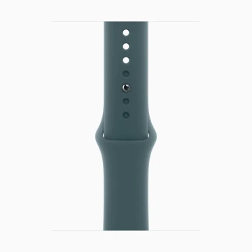 Apple Watch Series 10 42mm, Jet Black Aluminum, Case with Sport Band, Lake Green, M/L