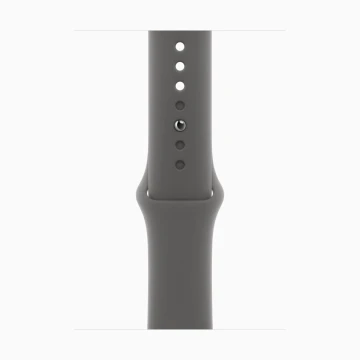 Apple Watch Series 10 42mm, Jet Black Aluminum, Case with Sport Band, Stone Grey, M/L