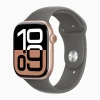 Apple Watch Series 10 42mm, Rose Gold Aluminum, Case with Sport Band, Stone Grey, M/L