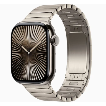 Apple Watch Series 10 42mm, Natural Titanium, Stainless Steel Link Bracelet, Natural