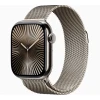 Apple Watch Series 10 46mm, Natural Titanium, Stainless Steel Milanese Loop, Natural, S/M