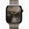 Apple Watch Series 10 46mm, Natural Titanium, Stainless Steel Milanese Loop, Natural, S/M