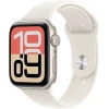Apple Watch SE 3, GPS + Cellular, 40mm, Starlight Aluminum Case with Starlight Sport Band - M/L (MEP74)