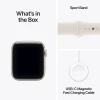 Apple Watch SE 3, GPS + Cellular, 40mm, Starlight Aluminum Case with Starlight Sport Band - M/L (MEP74)