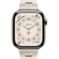 Apple Watch Hermes Series 10 46mm, Silver Titanium, Kilim Single Tour, Beton "MXJL3"