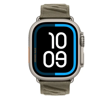 Apple Watch Hermès Ultra 2, Natural Titanium, Gris Titane En Mer