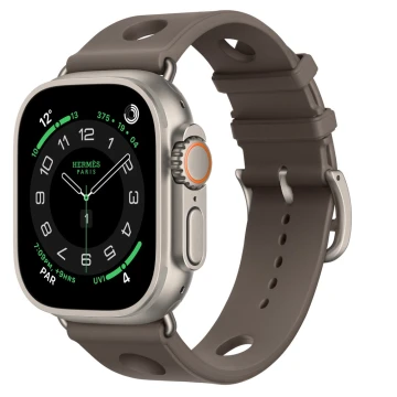 Apple Watch Hermès Ultra 2, Natural Titanium, Gris Titane Scub’H Diving