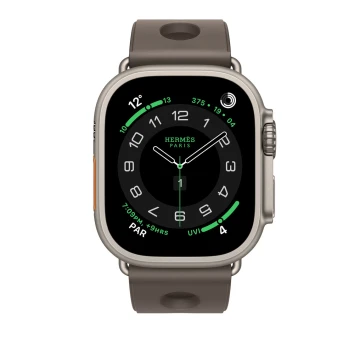 Apple Watch Hermès Ultra 2, Natural Titanium, Gris Titane Scub’H Diving