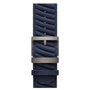 Apple Watch Hermes Ultra 3, 49mm, Natural Titanium, спортивный ремешок En Mer, Bleu Nuit