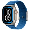 Apple Watch Hermes Ultra 3, 49mm, Natural Titanium, спортивный ремешок En Mer, Blue Hidra