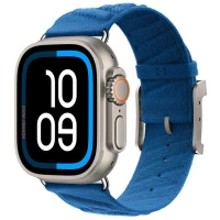 Apple Watch Hermes Ultra 3, 49mm, Natural Titanium, спортивный ремешок En Mer, Blue Hidra