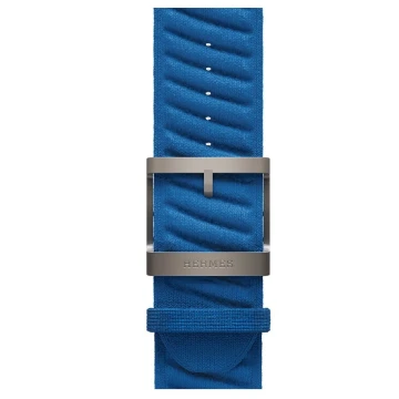Apple Watch Hermes Ultra 3, 49mm, Natural Titanium, спортивный ремешок En Mer, Blue Hidra
