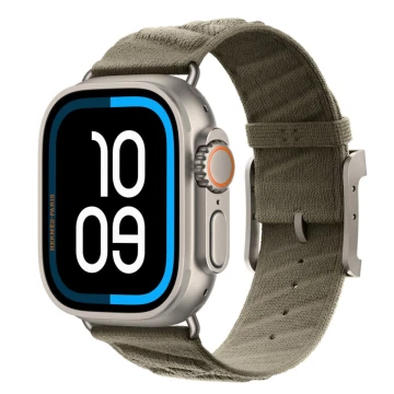 Apple Watch Hermes Ultra 3, 49mm, Natural Titanium, спортивный ремешок En Mer, Gris Titane