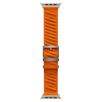 Apple Watch Hermes Ultra 3, 49mm, Natural Titanium, спортивный ремешок En Mer, Orange