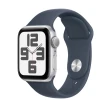 Apple Watch SE Gen 2 2024, 40mm, MRE13, Silver, cпортивный ремешок цвета "Cиний шторм"