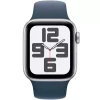 Apple Watch SE Gen 2 2024, 40mm, MRE13, Silver, cпортивный ремешок цвета "Cиний шторм"